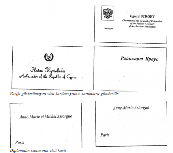 diplomatik vizit kartları