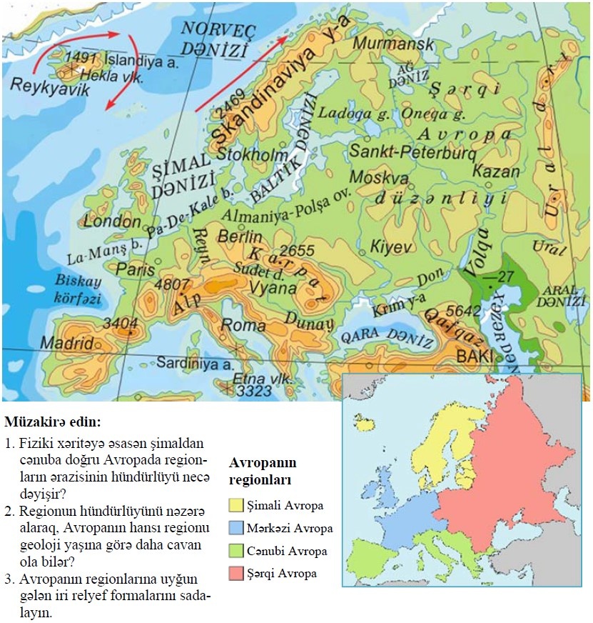 Avropanın xəritəsi