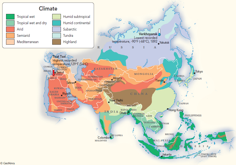 Asia climate