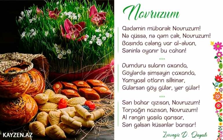 Novruzum | Novruz Bayramına aid şeir novruz seir