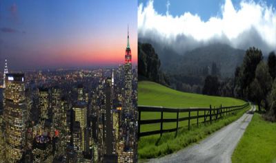 Living in city or countryside. City and countryside. City Country. City vs Country Life. City or countryside.