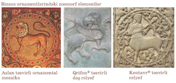 Bizans ornamentlərindəki zoomorf elementlər