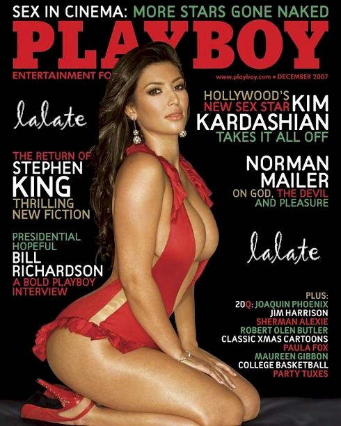 Playboy jurnalı üzərində seksual qız-Kim Kardashyan